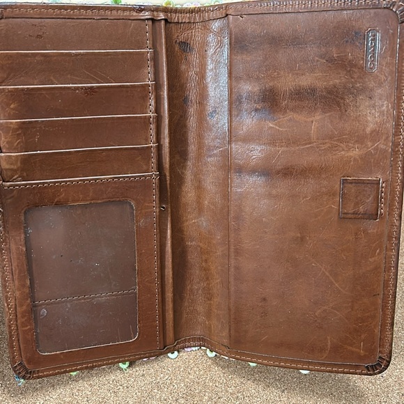 Vintage Coach bifold customized wallet donut embroidery - Picture 10 of 16